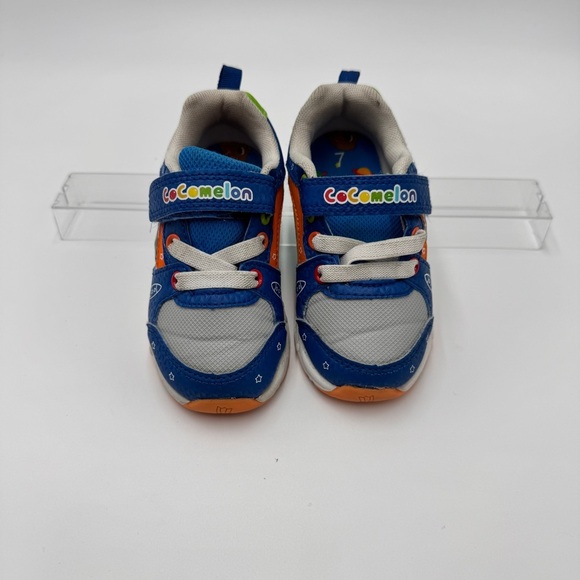Other - Cocomelon Blue and White Light Up Toddler Sneakers with Velcro Strap